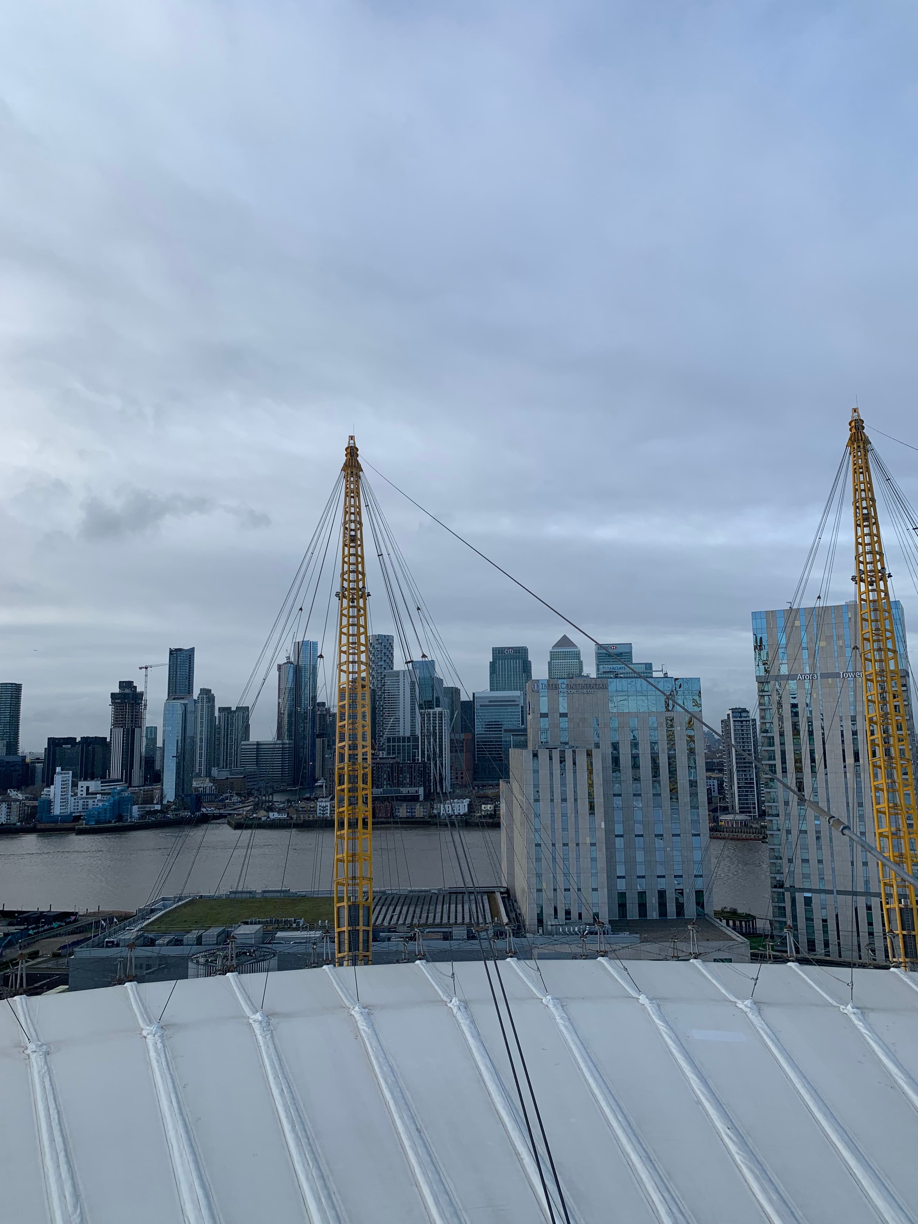 On top of the O2 Arena.